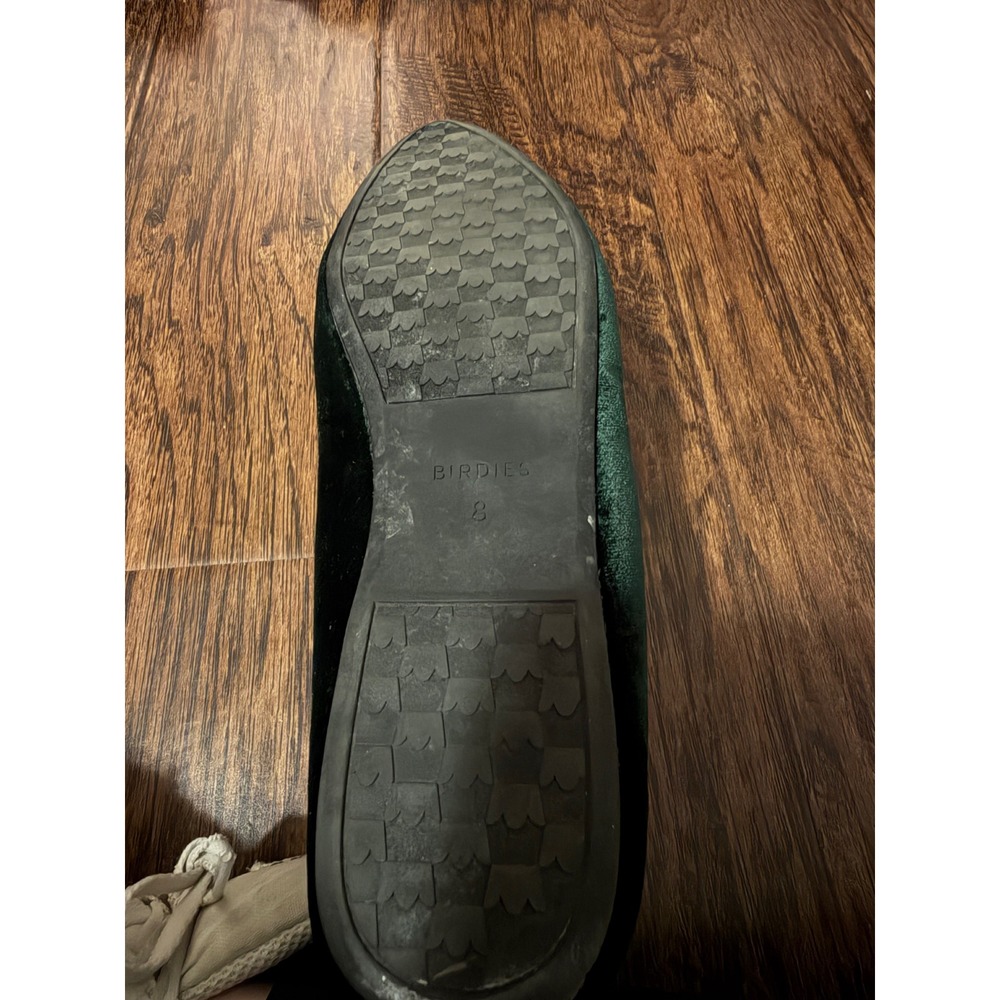 Birdies The Heron Hunter Green Velvet Pointed Toe Bow Flat Shoes Womens 8 - Picture 4 of 4
